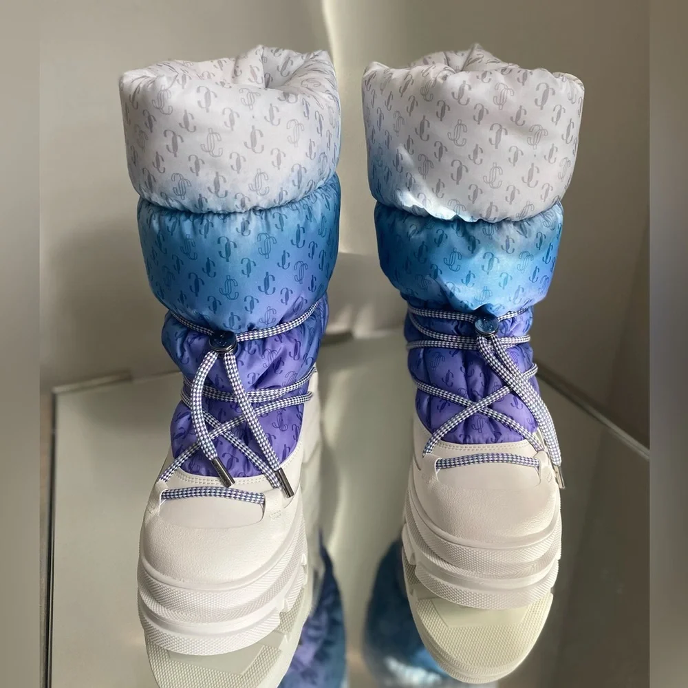 New JIMMY CHOO Yeda monogram padded snow boots $1,295 37